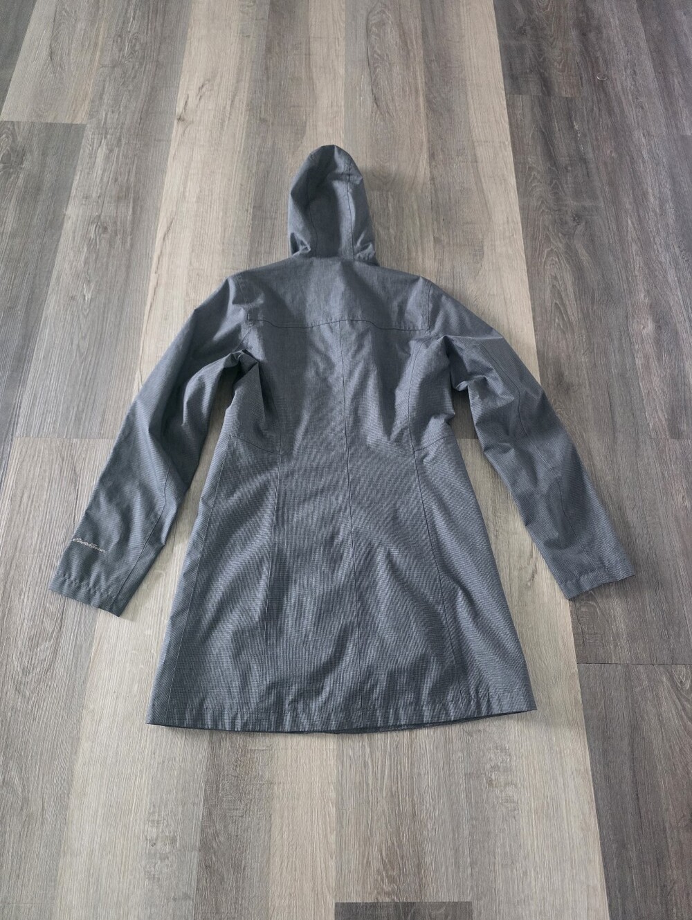 Eddie Bauer Women's Gray Raincoat Hooded Size XS - Picture 2 of 8
